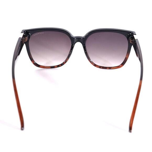 Steve Madden SAYRA Square Sunglasses - Black Tortoise / Smoke Gradient - NWT - Picture 7 of 9